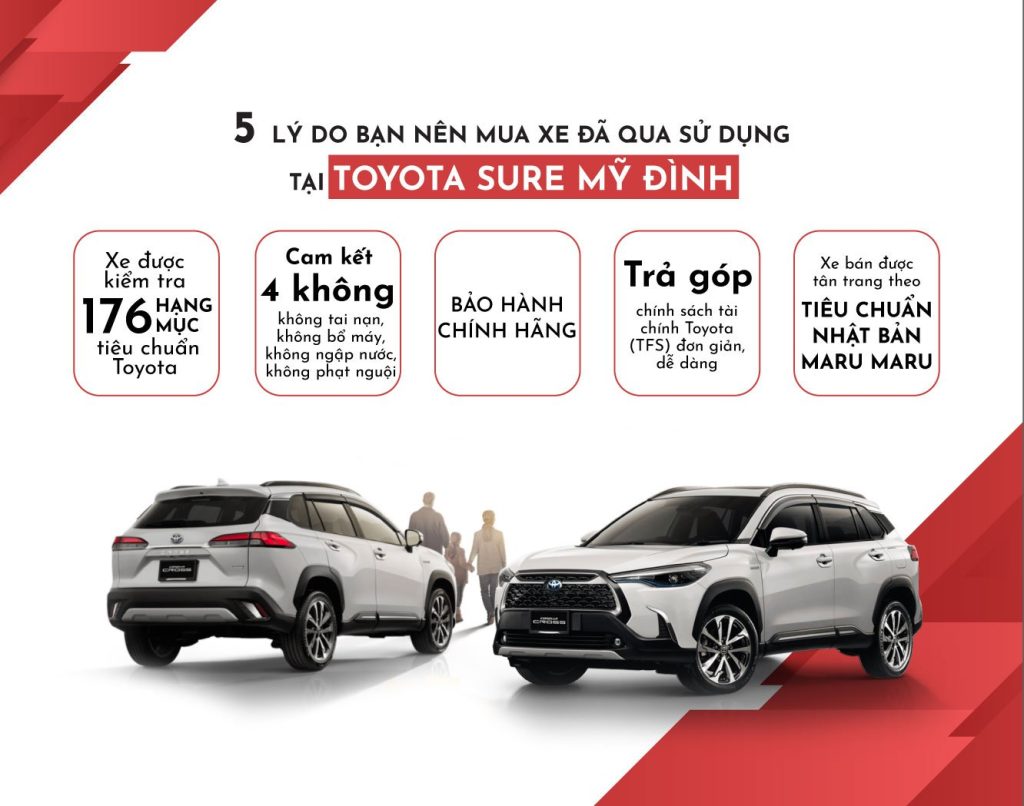5 lý do bạn nên mua xe cũ chính hãng tại Toyota Sure Mỹ Đình