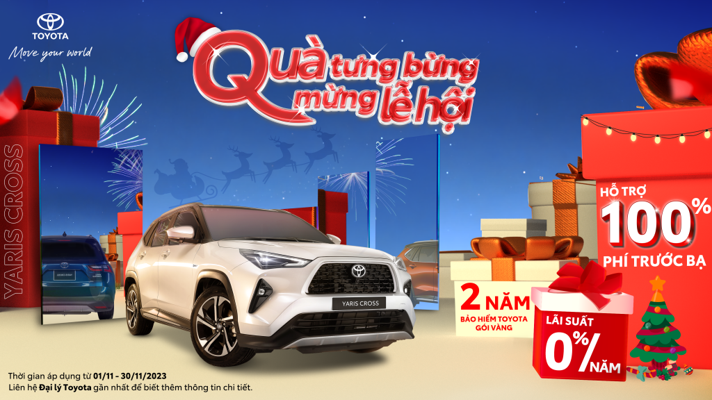 chương trình ưu đãi giảm 100% lệ phí trước bạ tại Toyota Mỹ Đình khi mua Yaris Cross