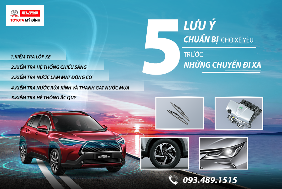 5 bước nên làm cho xế yêu, trước mỗi chuyến đi xa