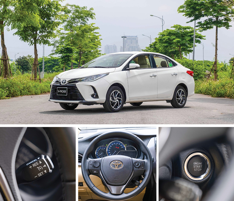 nội thất ghế lái xe Toyota Vios 2023 màu trắng