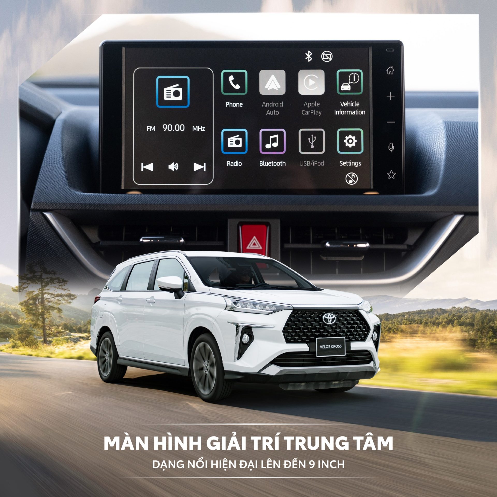 Màn hình giải trí Toyota Veloz Cross 2023