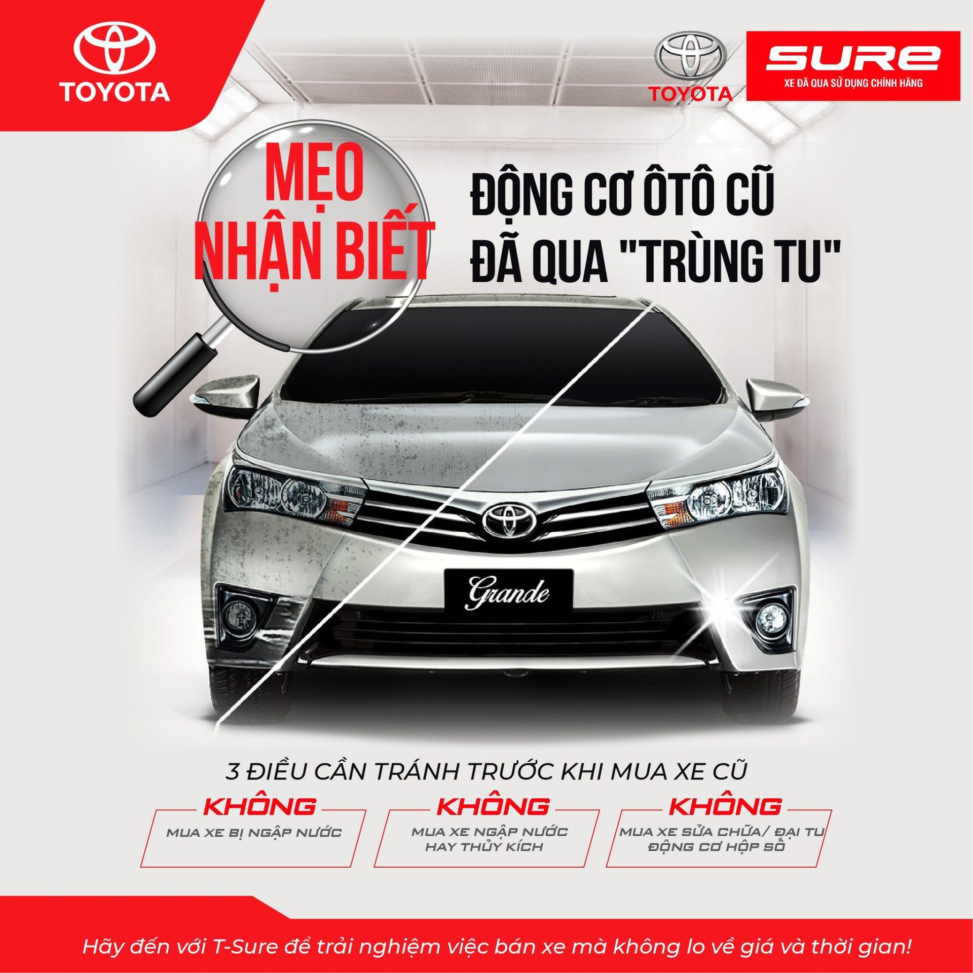 Mẹo kiểm tra động cơ ô tô cũ đã qua "trùng tu"