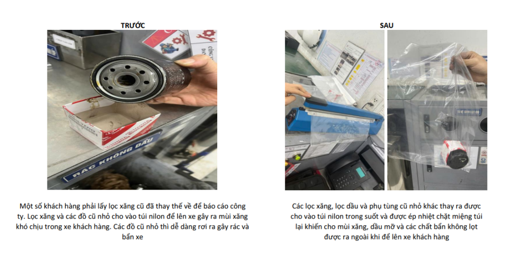 Giảm phát tán mùi xăng dầu