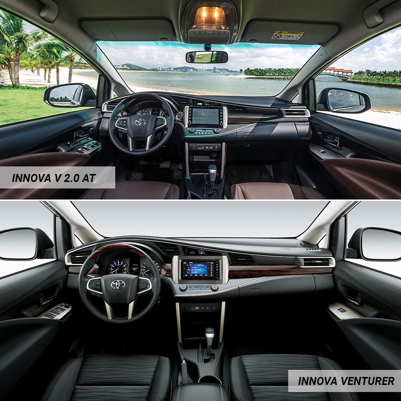 nội thất xe Innova V 2022 và Innova Venturer