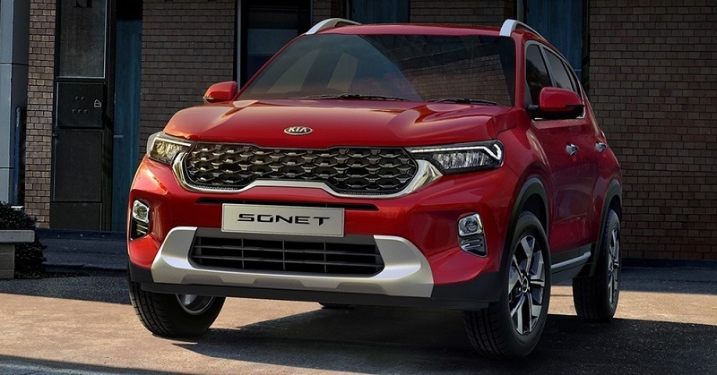 Kia Sonet màu đỏ