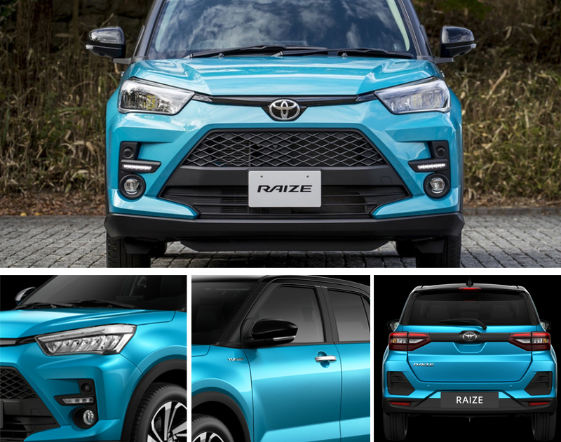 ngoại thất xe Toyota Raize màu xanh