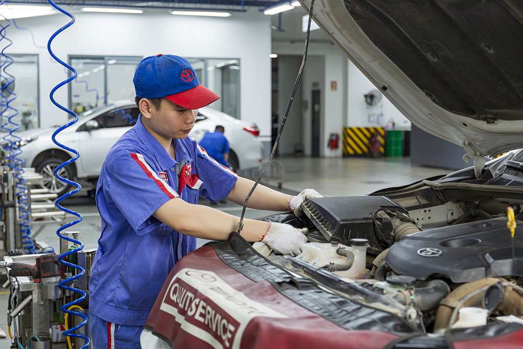 một trong các cấp bảo dưỡng xe tại Toyota Mỹ Đình 