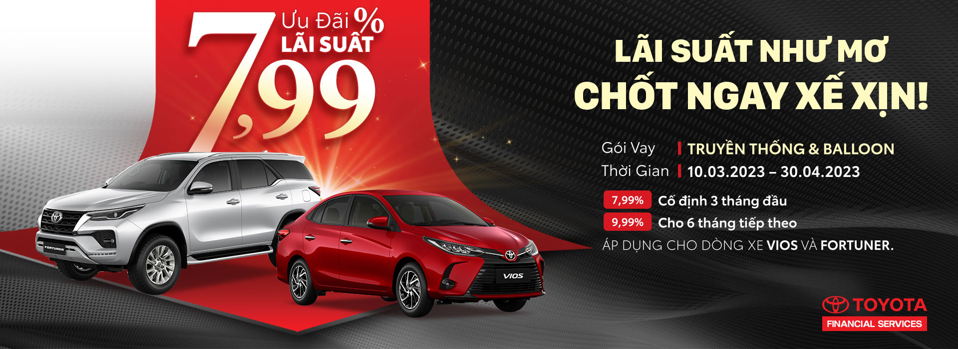 Lãi suất khi mua trả góp xe Toyota Vios tại Toyota Mỹ Đình