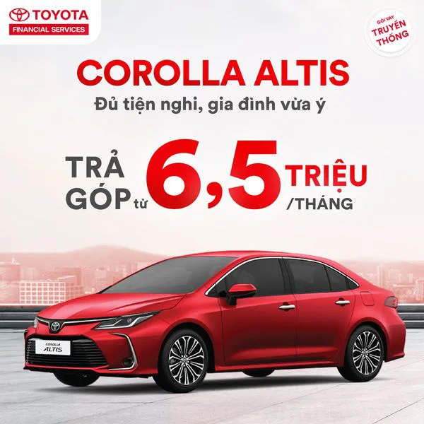Chính sách trả góp xe Corolla Altis 2023 tại Toyota Mỹ Đình
