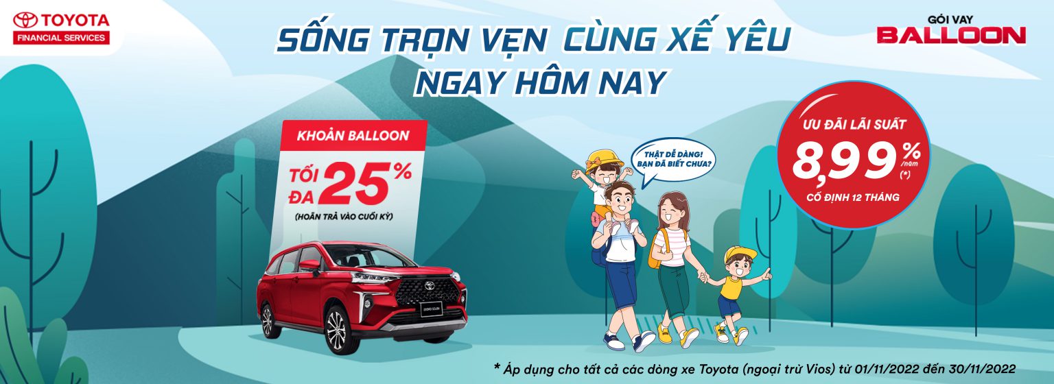 ưu đãi lãi suất khi mua xe Toyota tại Toyota Mỹ Đình tháng 11/2022