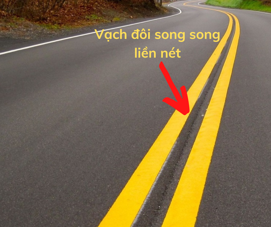 vạch đôi song song liền nét trên đường phân biệt lỗi đè vạch