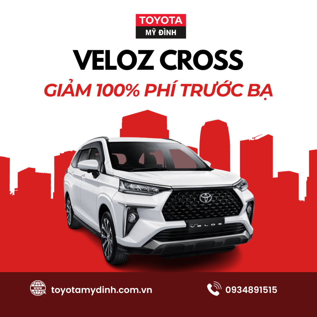 veloz cross miễn phí trước bạ