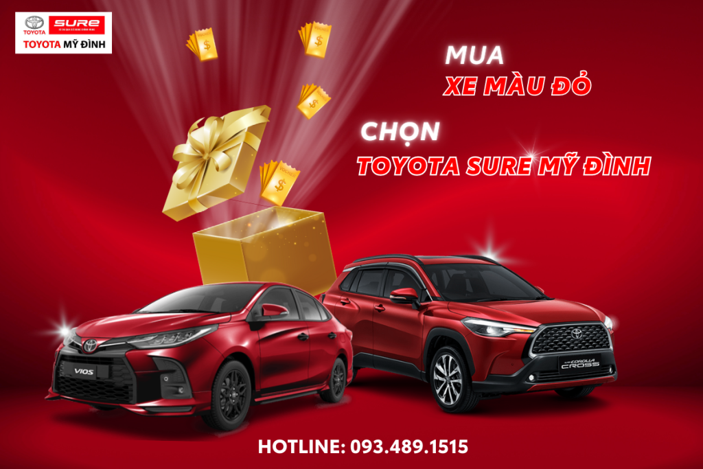 mua xe màu đỏ chọn Toyota sure mỹ đình